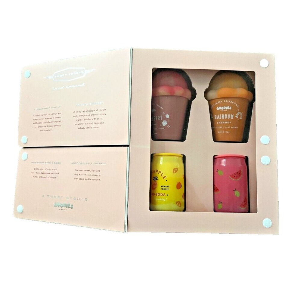 DW Home 4 Goodies Sweet Treats Soda Sundae Sherbet Candles Gift Box